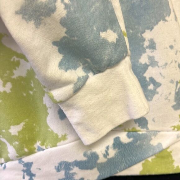 Just Be Green and Blue Tie Dye Soft and Comfy Crewneck Sweatshirt- Medium - Picture 3 of 7